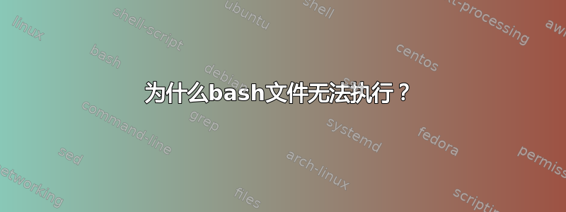 为什么bash文件无法执行？