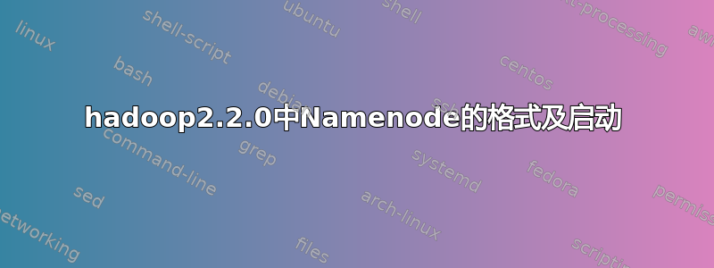 hadoop2.2.0中Namenode的格式及启动