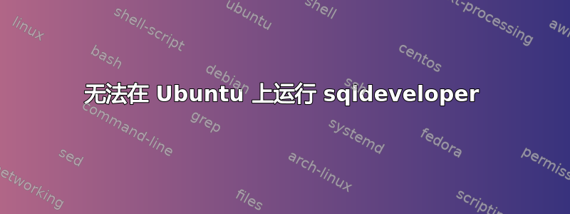 无法在 Ubuntu 上运行 sqldeveloper