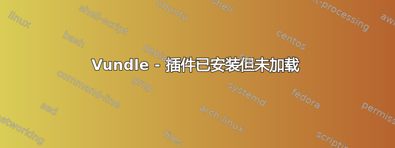 Vundle - 插件已安装但未加载