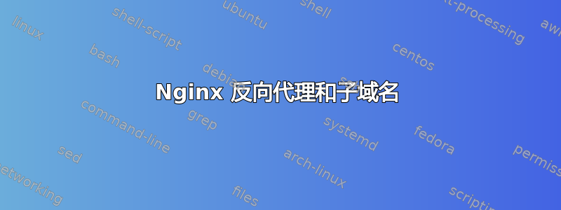 Nginx 反向代理和子域名