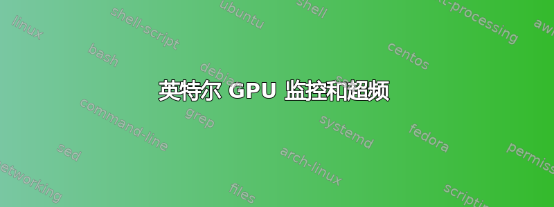 英特尔 GPU 监控和超频