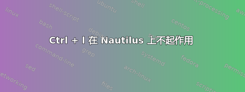 Ctrl + l 在 Nautilus 上不起作用