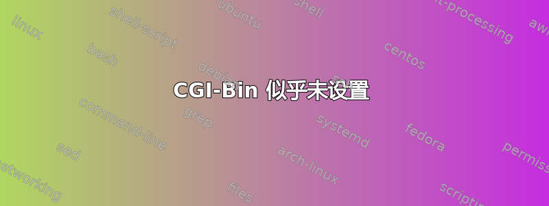 CGI-Bin 似乎未设置