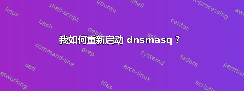 我如何重新启动 dnsmasq？