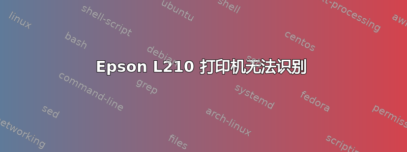 Epson L210 打印机无法识别