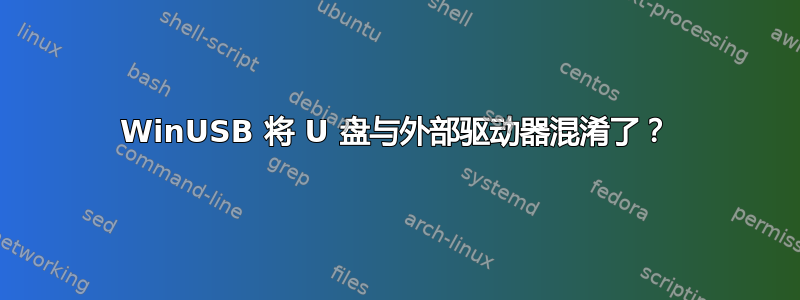 WinUSB 将 U 盘与外部驱动器混淆了？