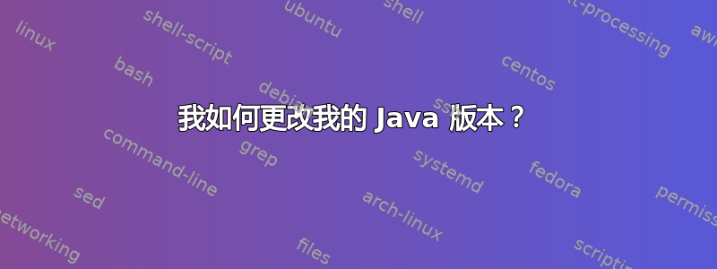 我如何更改我的 Java 版本？