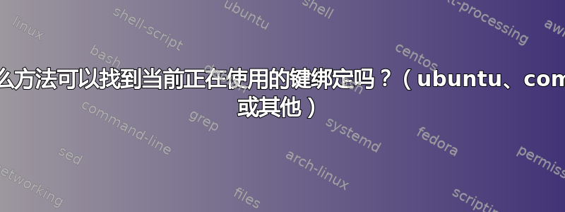 有什么方法可以找到当前正在使用的键绑定吗？（ubuntu、compiz 或其他）