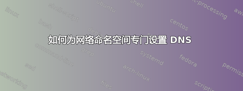 如何为网络命名空间专门设置 DNS