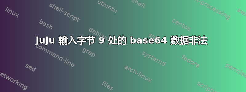 juju 输入字节 9 处的 base64 数据非法