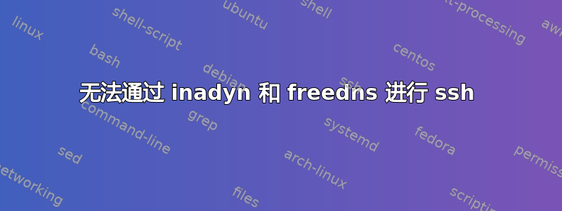 无法通过 inadyn 和 freedns 进行 ssh