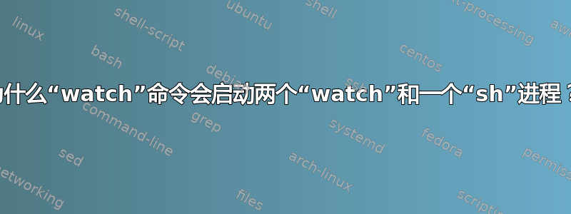 为什么“watch”命令会启动两个“watch”和一个“sh”进程？