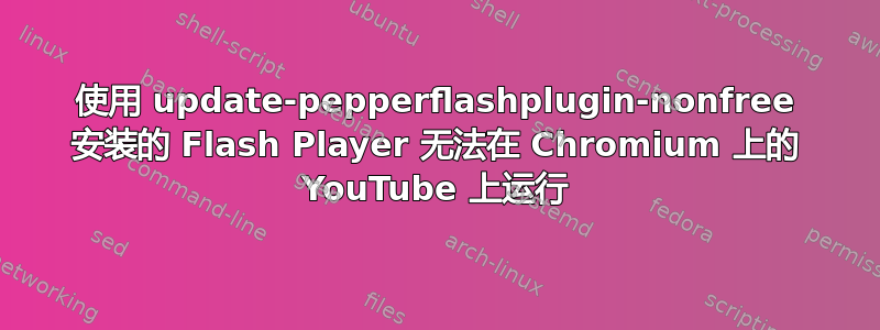 使用 update-pepperflashplugin-nonfree 安装的 Flash Player 无法在 Chromium 上的 YouTube 上运行