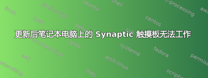 更新后笔记本电脑上的 Synaptic 触摸板无法工作