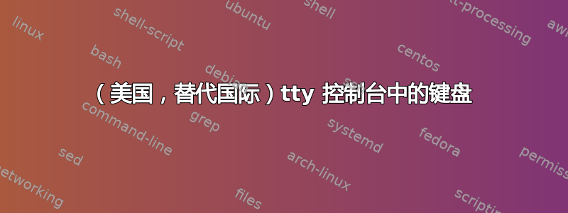 （美国，替代国际）tty 控制台中的键盘