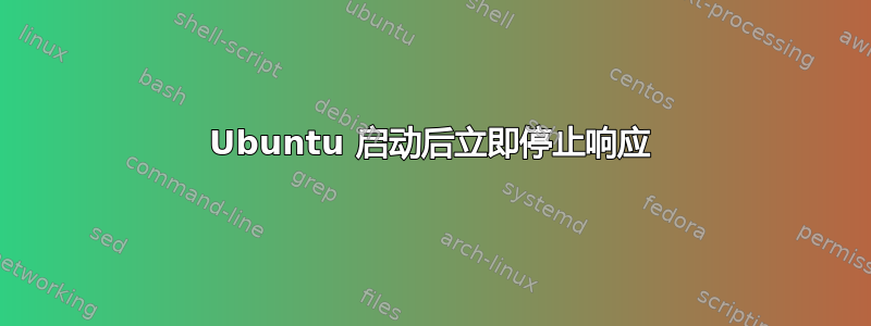 Ubuntu 启动后立即停止响应