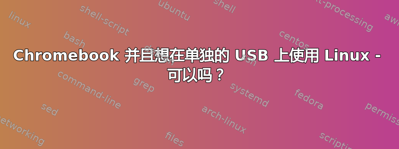 Chromebook 并且想在单独的 USB 上使用 Linux - 可以吗？