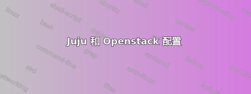 Juju 和 Openstack 配置