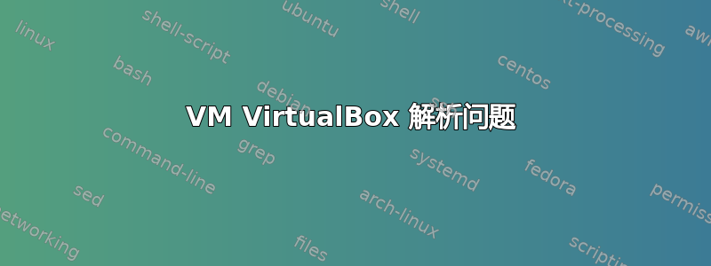 VM VirtualBox 解析问题