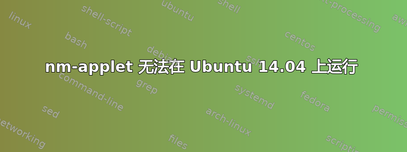 nm-applet 无法在 Ubuntu 14.04 上运行