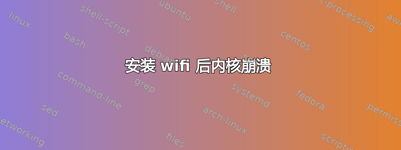 安装 wifi 后内核崩溃