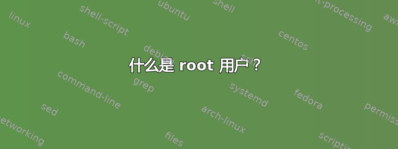 什么是 root 用户？