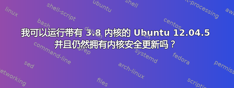 我可以运行带有 3.8 内核的 Ubuntu 12.04.5 并且仍然拥有内核安全更新吗？