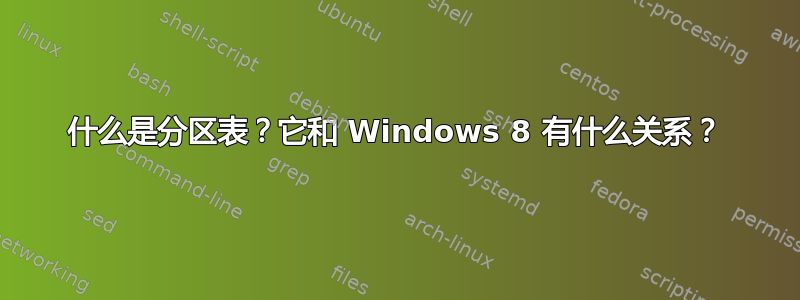 什么是分区表？它和 Windows 8 有什么关系？