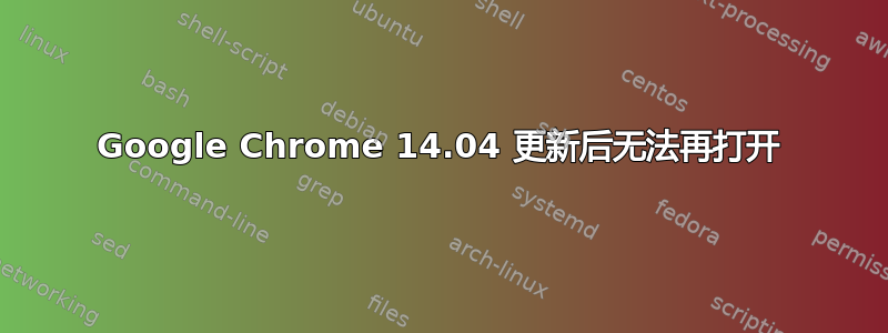 Google Chrome 14.04 更新后无法再打开