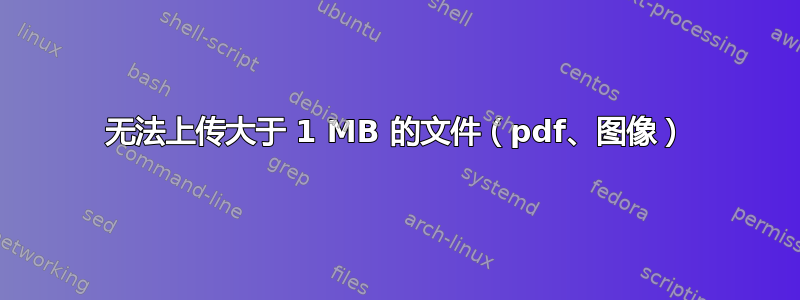 无法上传大于 1 MB 的文件（pdf、图像）