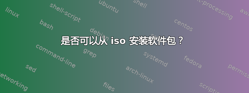 是否可以从 iso 安装软件包？