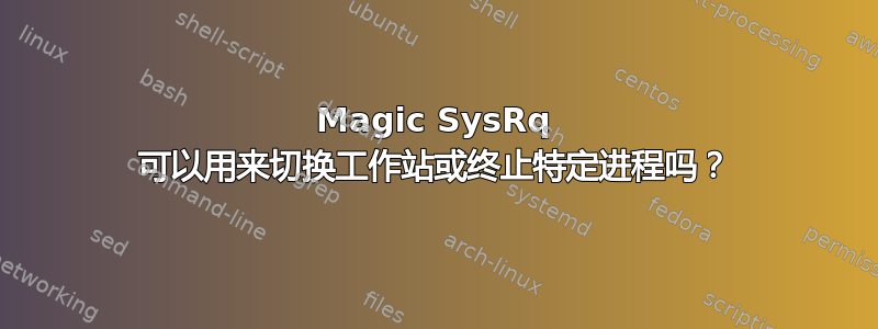 Magic SysRq 可以用来切换工作站或终止特定进程吗？