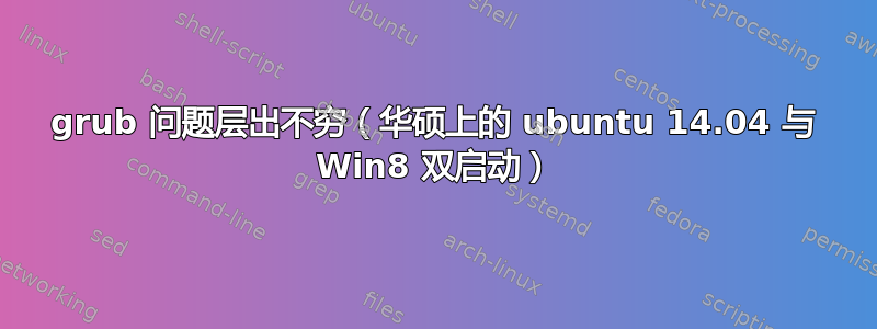 grub 问题层出不穷（华硕上的 ubuntu 14.04 与 Win8 双启动）