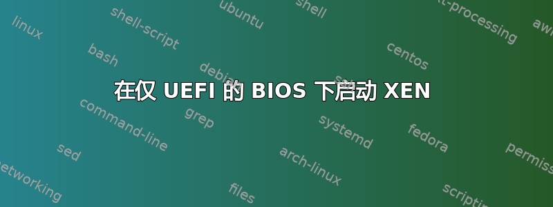 在仅 UEFI 的 BIOS 下启动 XEN