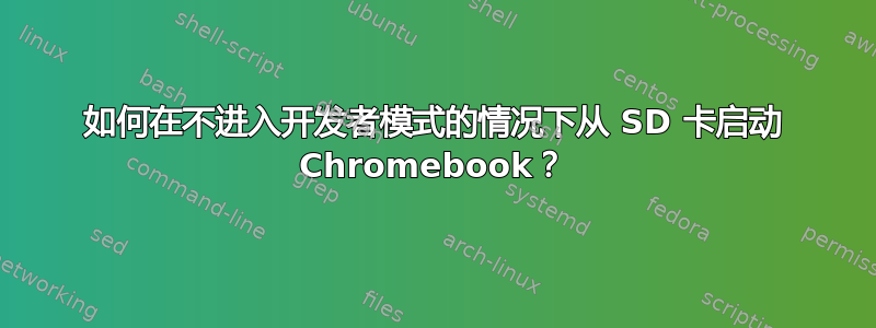 如何在不进入开发者模式的情况下从 SD 卡启动 Chromebook？