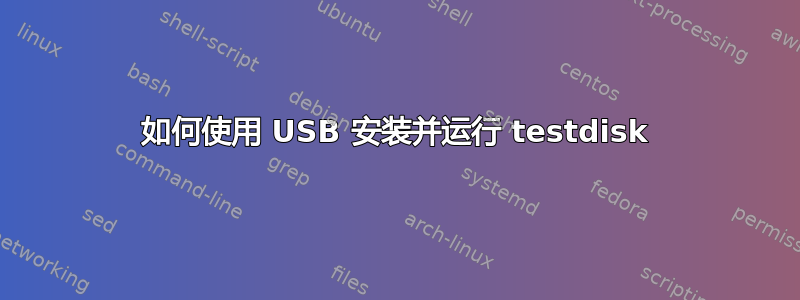 如何使用 USB 安装并运行 testdisk