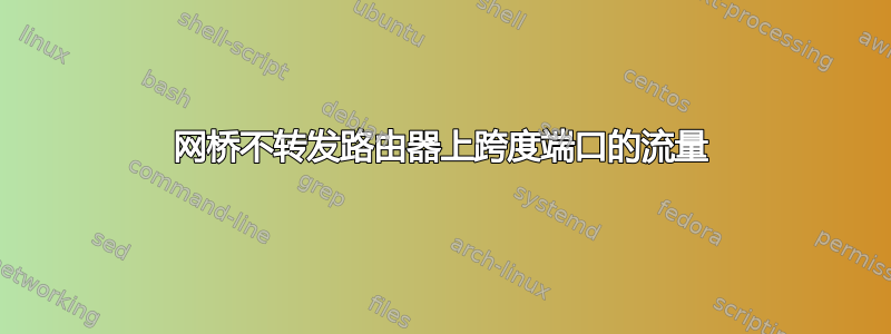 网桥不转发路由器上跨度端口的流量