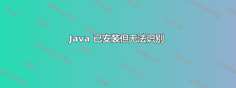 Java 已安装但无法识别