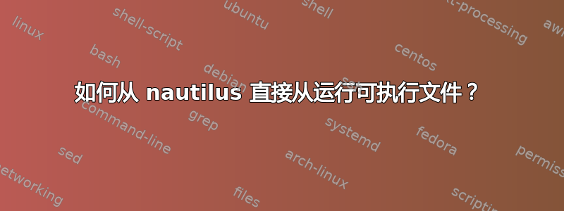 如何从 nautilus 直接从运行可执行文件？