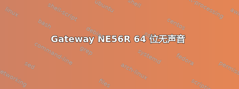 Gateway NE56R 64 位无声音