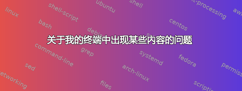 关于我的终端中出现某些内容的问题