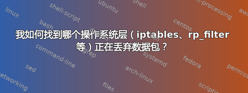 我如何找到哪个操作系统层（iptables、rp_filter 等）正在丢弃数据包？