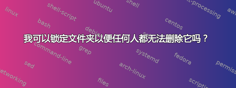 我可以锁定文件夹以便任何人都无法删除它吗？