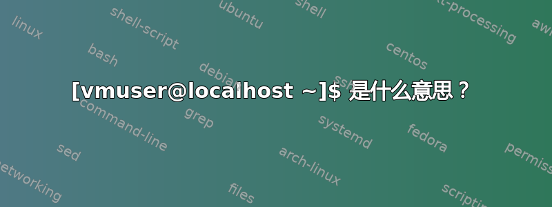 [vmuser@localhost ~]$ 是什么意思？