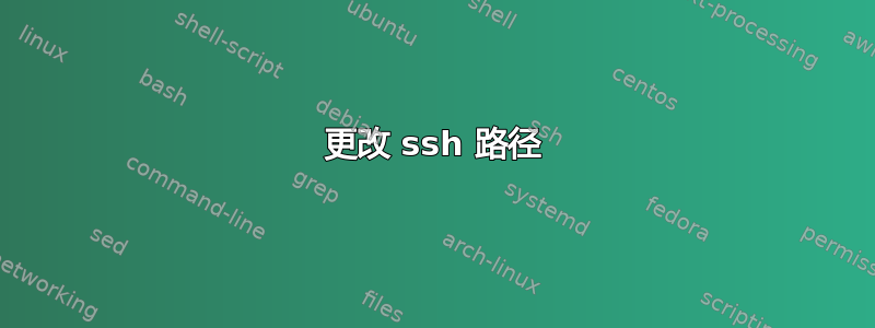 更改 ssh 路径