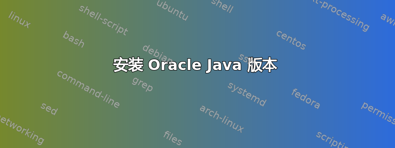 安装 Oracle Java 版本