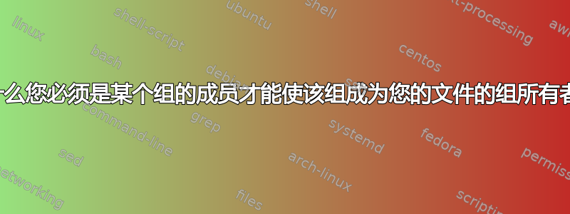 为什么您必须是某个组的成员才能使该组成为您的文件的组所有者？