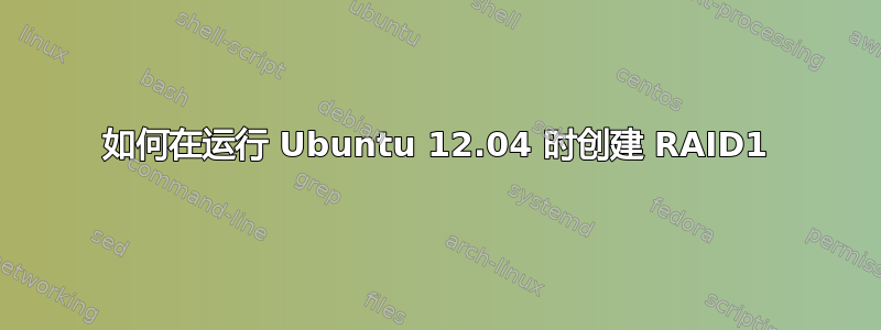 如何在运行 Ubuntu 12.04 时创建 RAID1