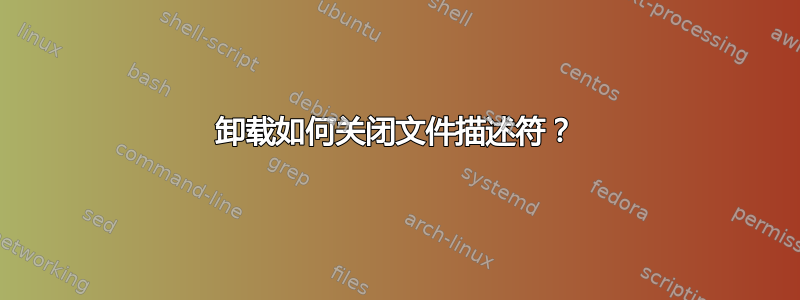 卸载如何关闭文件描述符？